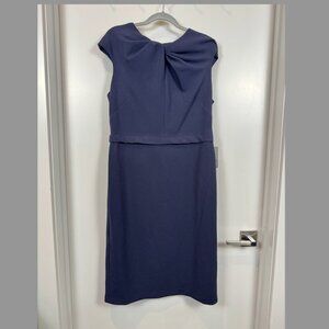 Maggy London Keyhole Sleeveless Dress in Navy